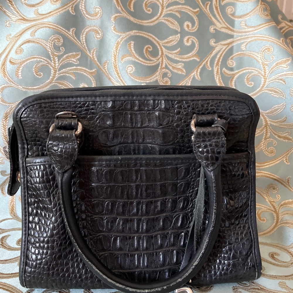 Black croc Brighton purse